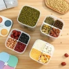 Multi-compartment storage preservation box, food storage box, kitchenware, grain and cereal storage jar, moisture-proof sealed jar, compartments Specification image